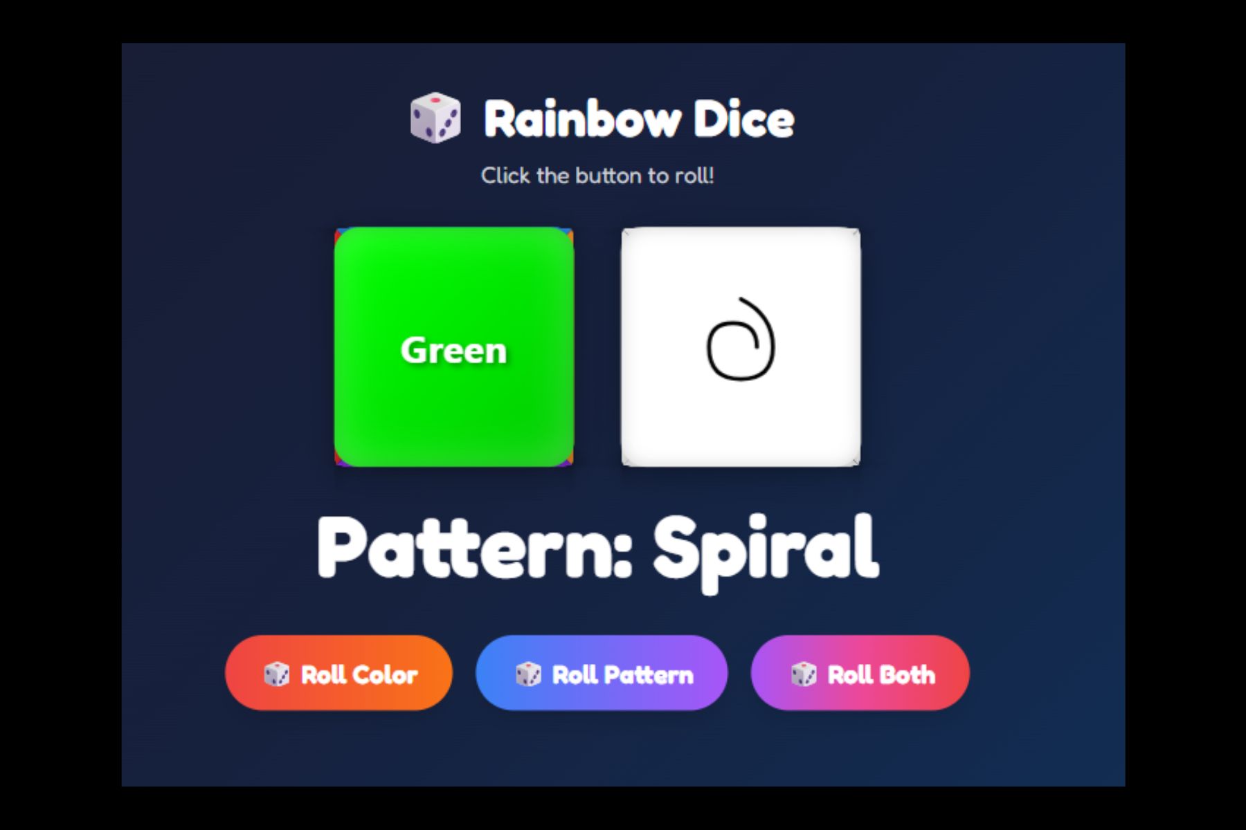Rainbow Dice App